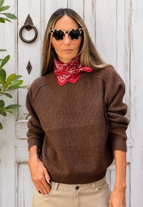 Sweater Punto Ingles Chocolate